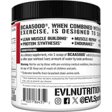 EVLUTION BCAA5000 mezcla en jarro para entrenamiento sostenido.