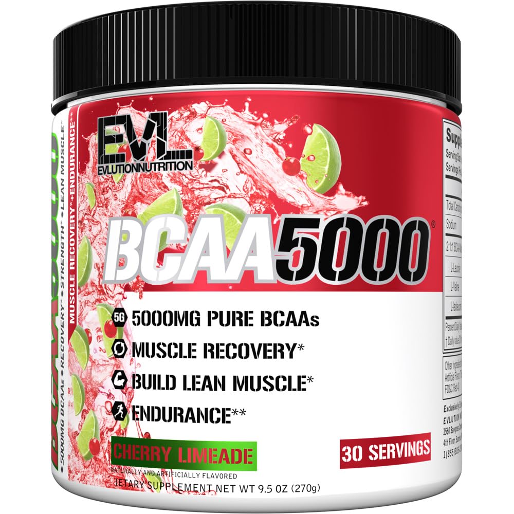 EVLUTION BCAA5000 polvo: fuente de aminoácidos para recuperación muscular.