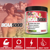 EVLUTION BCAA5000 bebida post-entreno para rehidratar y nutrir músculos.