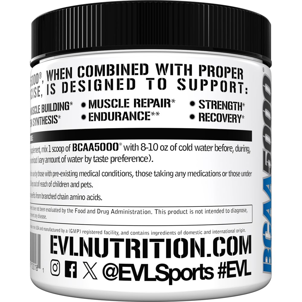 Evlution BCAAs pre-entrenamiento sin estimulantes, opción para energía sostenida