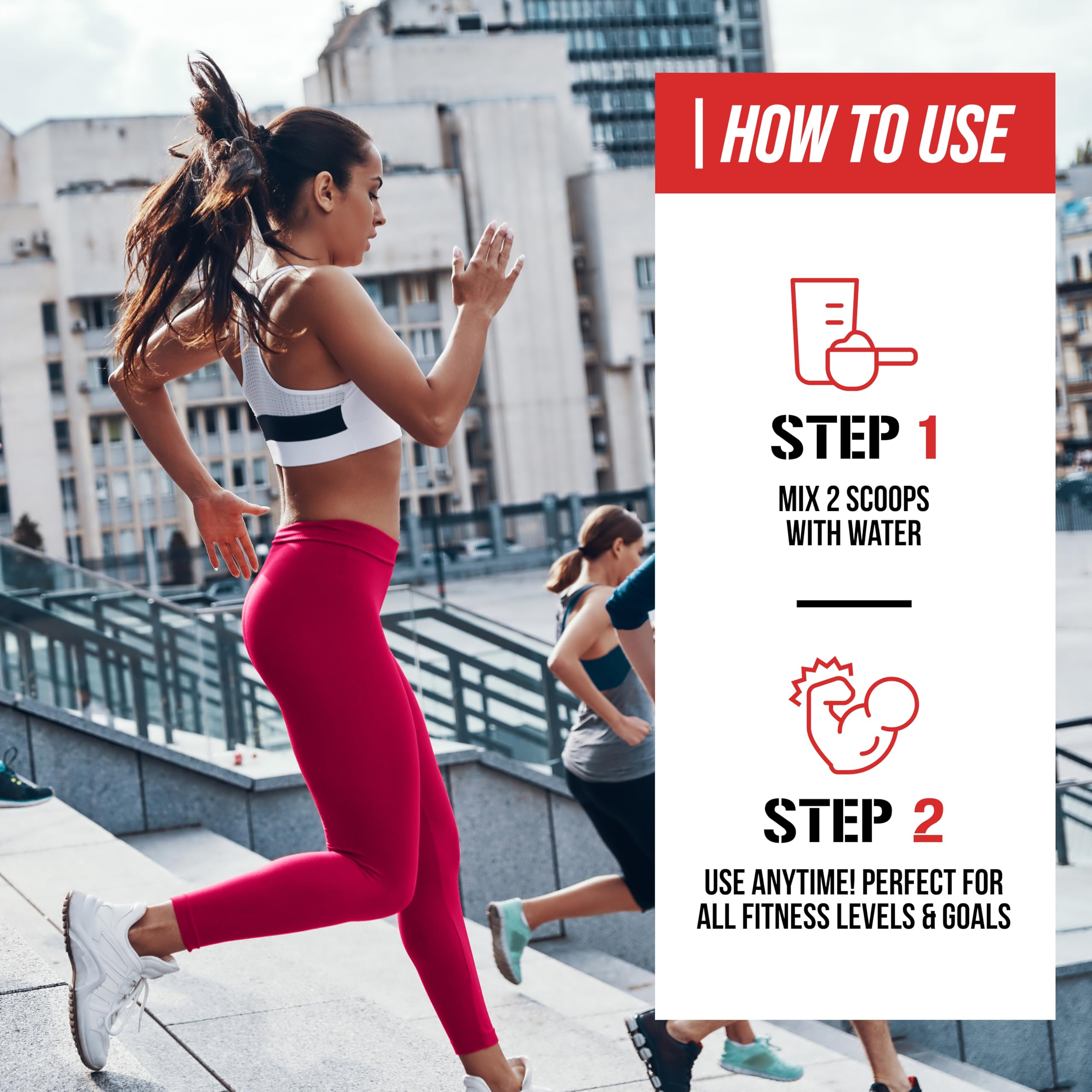 EVL BCAAs pre-entreno con cafeína natural para energía sostenida.