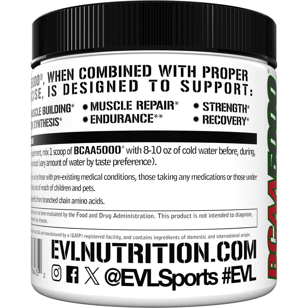 EVLUTION BCAA5000 escena de gimnasio para recuperación y rendimiento.