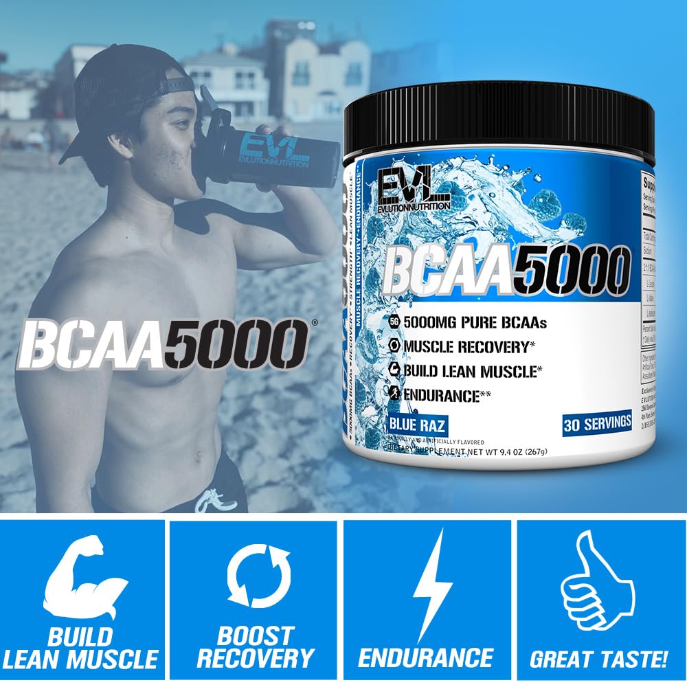 Evlution BCAAs recuperación posentrenamiento, ayuda a la hidratación y proteínas musculares