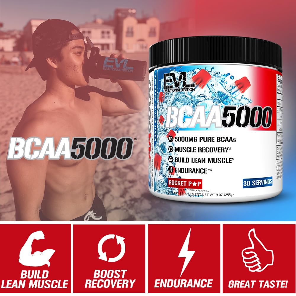 EVLUTION BCAAs Rocket Pop: ingredientes de calidad visibles para hidratación
