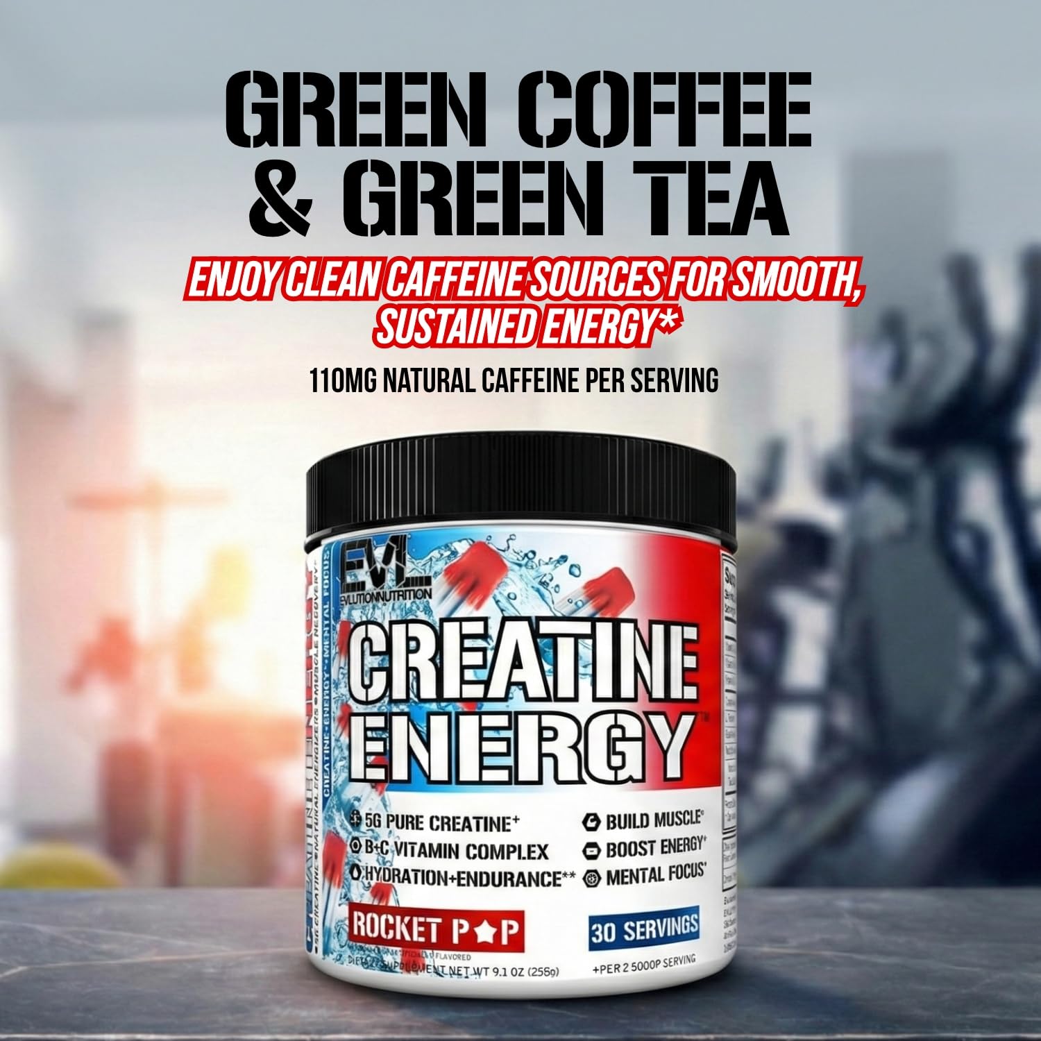 EVL Creatina Energía con cucharilla medidora para dosis rápida