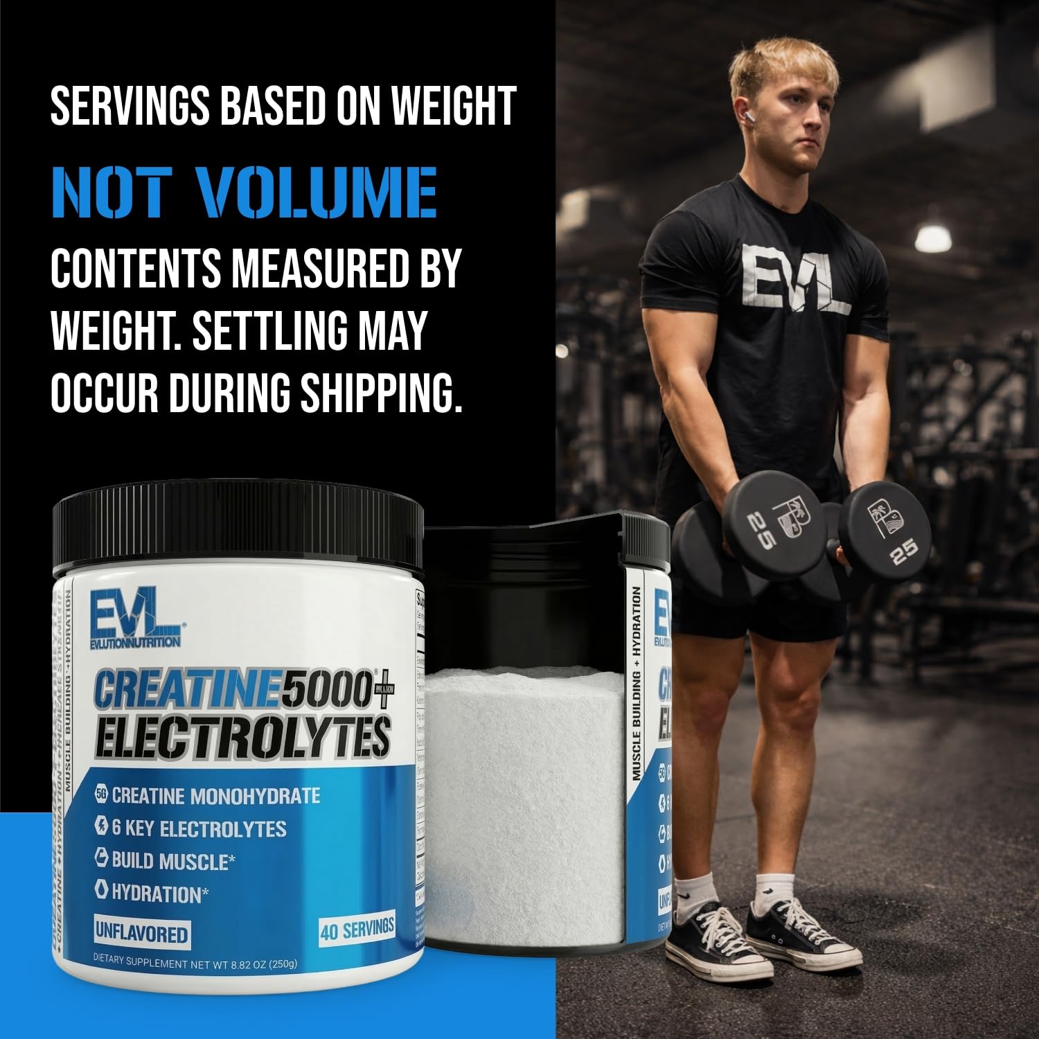 EVL Creatine5000 + Electrolitos recuperación muscular tras ejercicio
