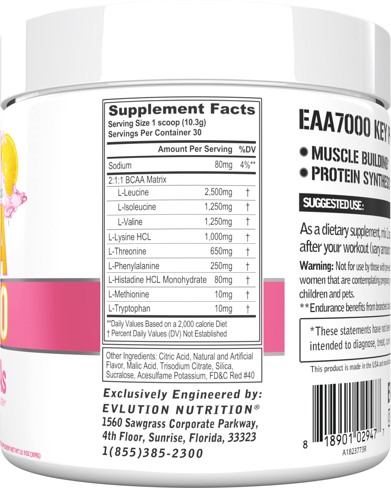 EVLUTION EAAs cuchara medidora, dosis precisa para tomar antes o después del entrenamiento.