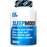 La botella EVLution Herbal Complex Sleep muestra la etiqueta y su promesa de descanso.