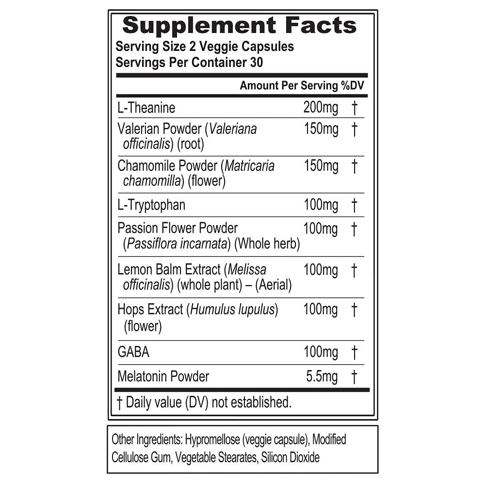 Las cápsulas EVLution Herbal Complex Sleep permiten un sueño profundo y relajante.