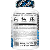 La imagen de vertido EVLution Herbal Complex Sleep sugiere uso nocturno sencillo.