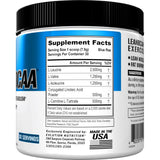 EVLUTION Lean BCAA, etiqueta clara destacando ingredientes para rendimiento y recuperación.