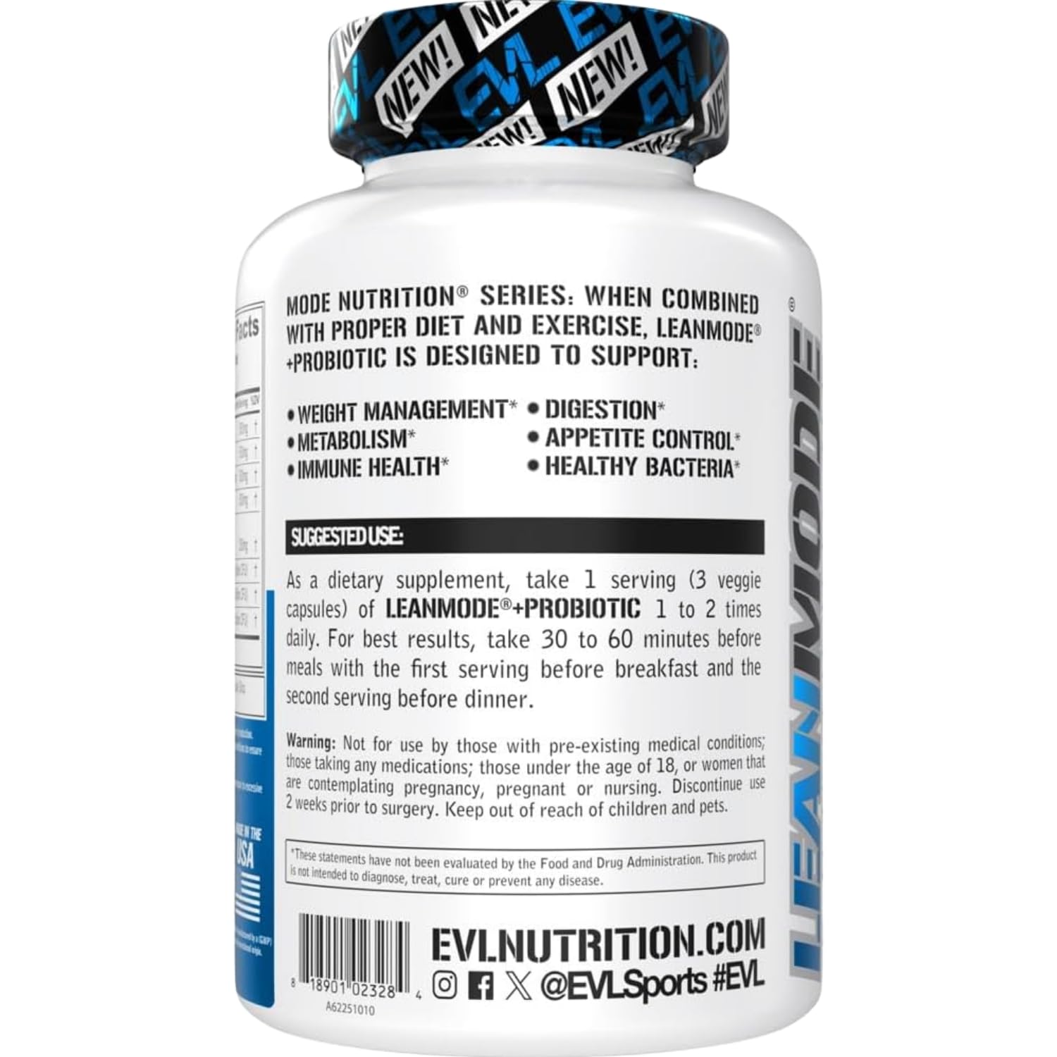 EVL LeanMode Probiotic, cápsulas: dosis conveniente para la rutina.