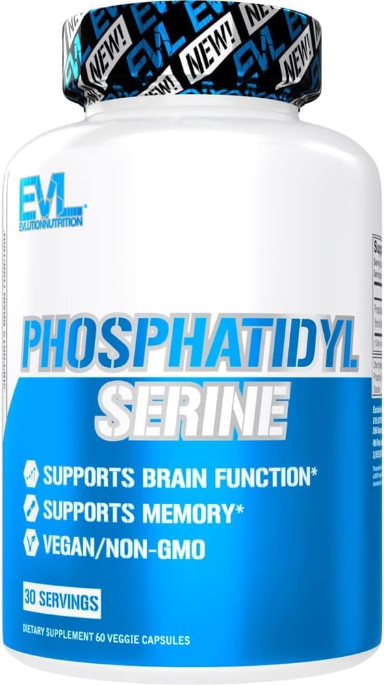 EVLUTION PhosphatidylSerine: botella a la vista, apoyo a memoria y concentración.