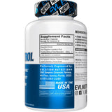 Etiqueta frontal de Evlution Resveratrol que destaca pureza y soporte inmunológico.