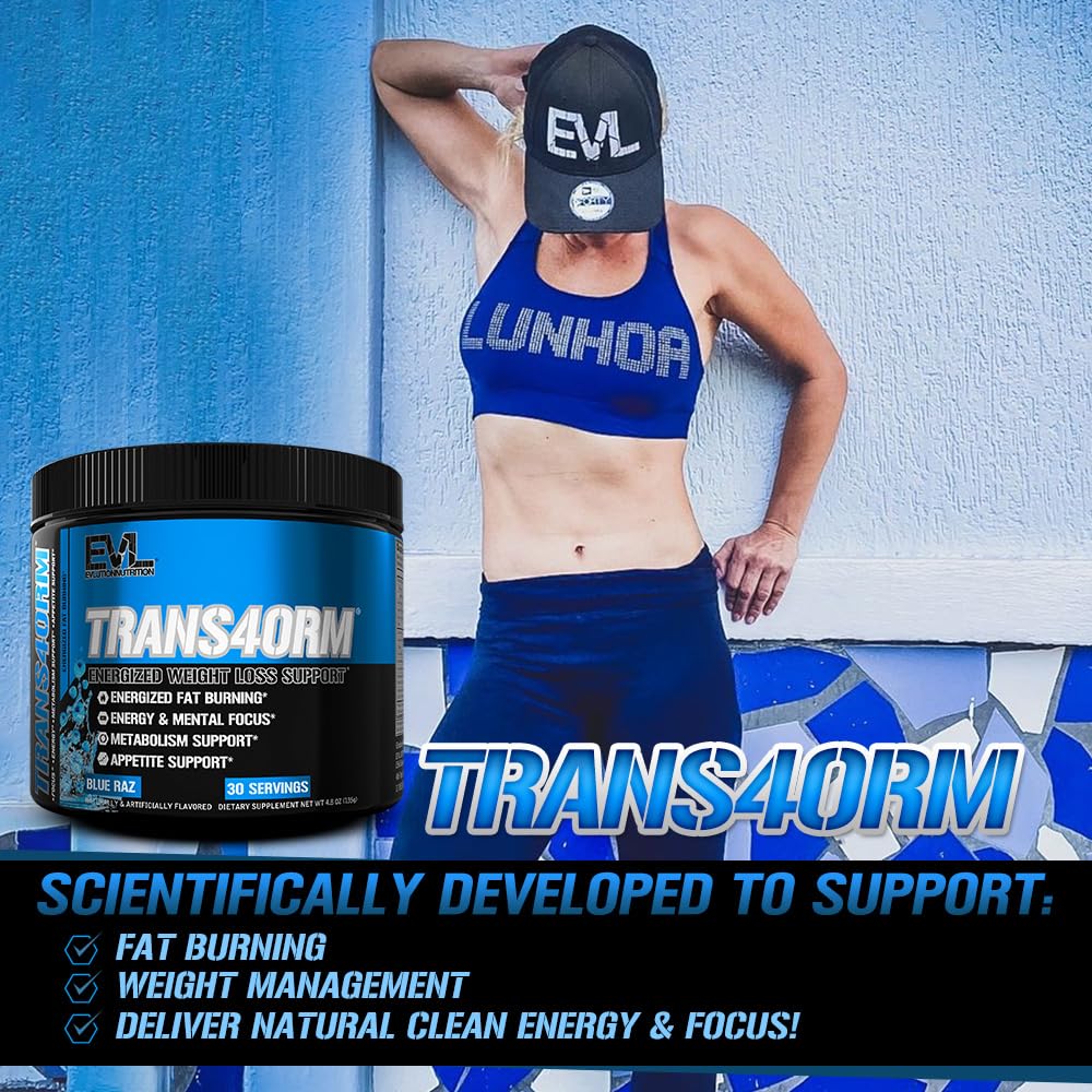 Trans4orm Evlution — etiqueta clara que resalta ingredientes clave