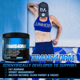 Trans4orm Evlution — etiqueta clara que resalta ingredientes clave