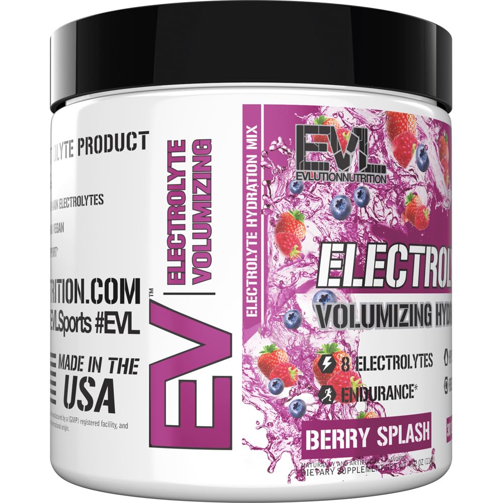 Bebida Evlution Electrolytes Berry Splash para recuperación tras ejercicio