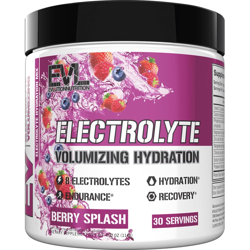 Evlution Ultimate Electrolytes polvo sabor frambuesa para hidratación rápida durante entrenamientos