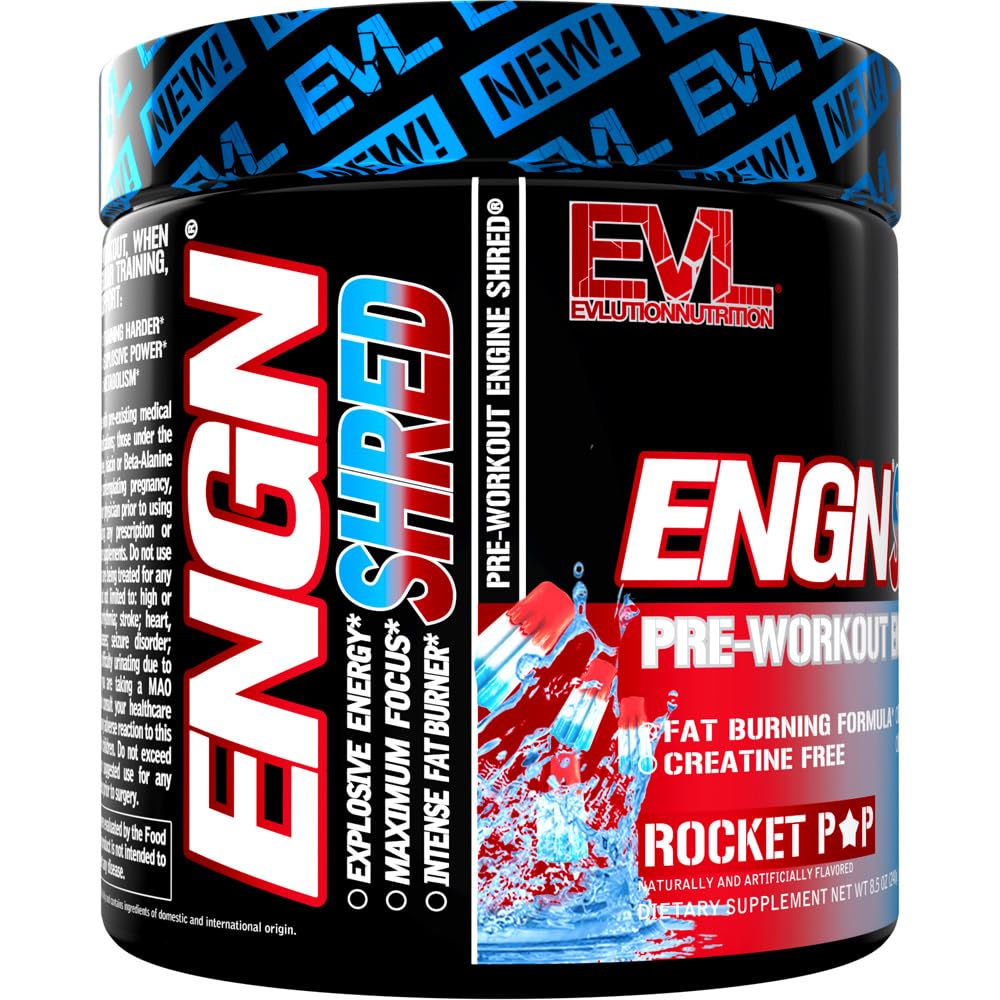 Etiqueta frontal de EVL Ultimate Pre Workout con información de ingredientes