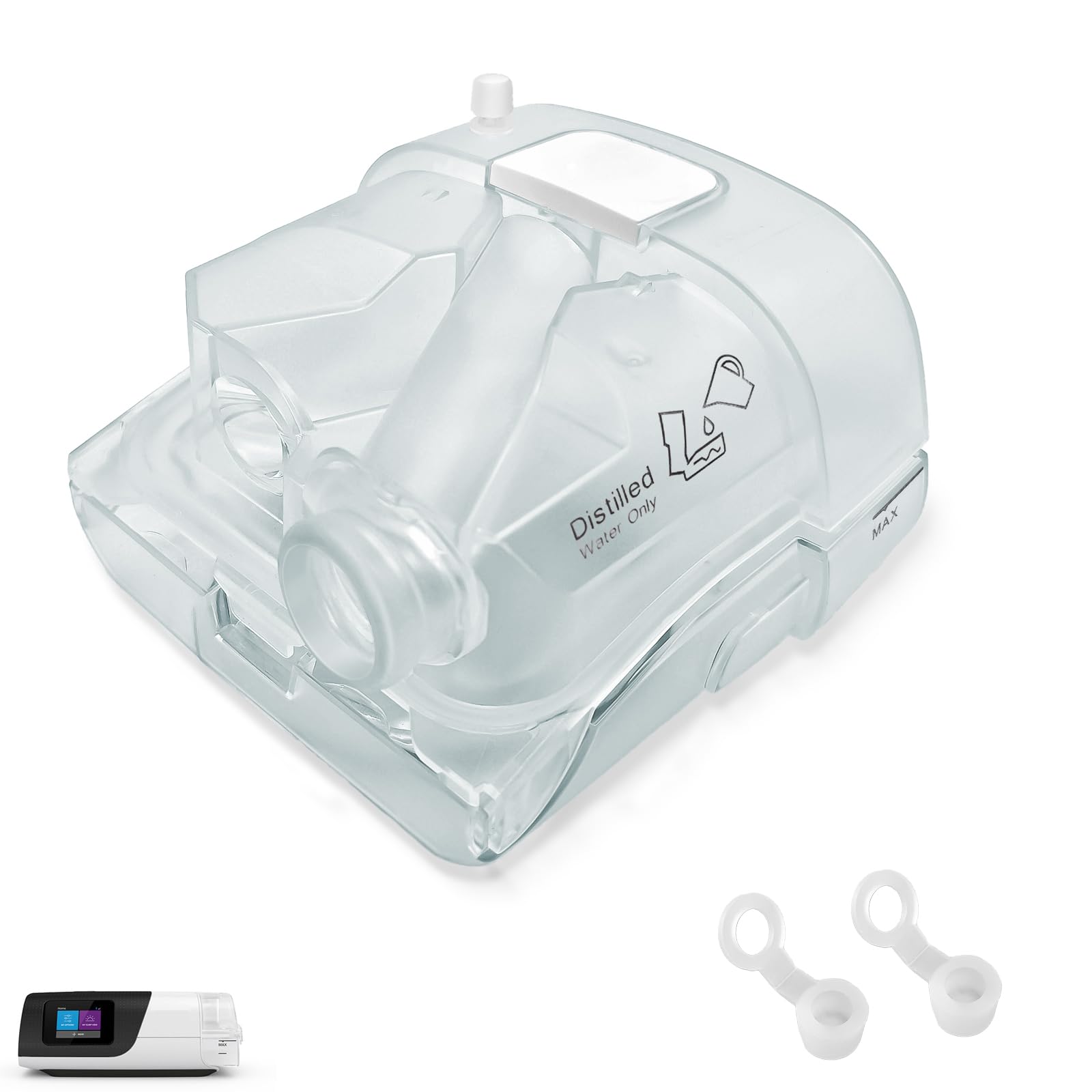 EvoClean adaptador de cámara de agua para AirSense 11 y AirCurve 11, uso versátil para higiene.