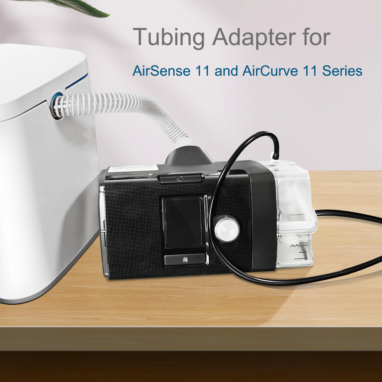 EvoClean adaptador para ResMed AirCurve 10, conexión estable.