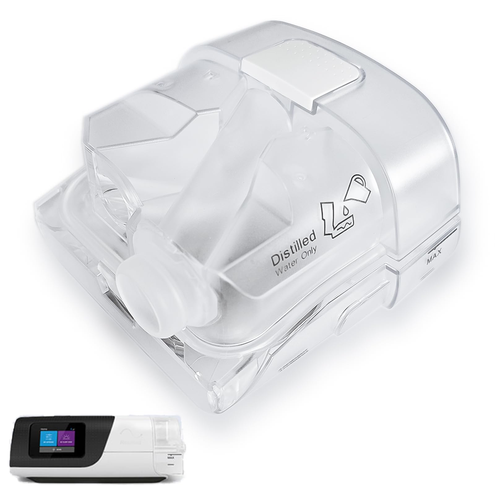 Evoclean cámara de agua para ResMed AirSense 11, ajuste seguro y cómodo.