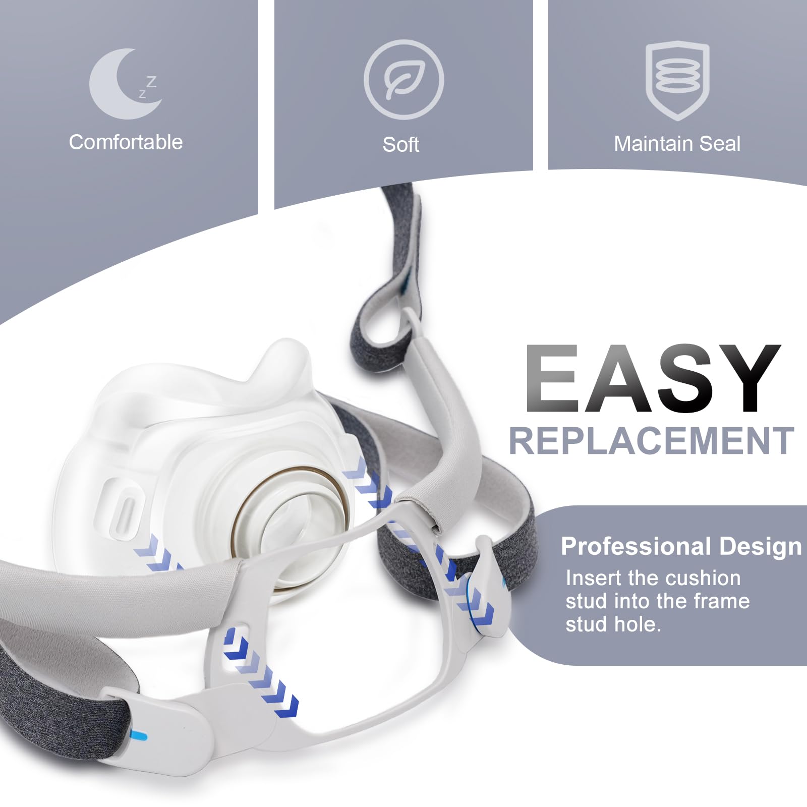 Evoclean cojin silicona sin látex para uso seguro.