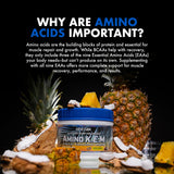 Frasco de Evogen Amino K.E.M. abierto mostrando el contenido.