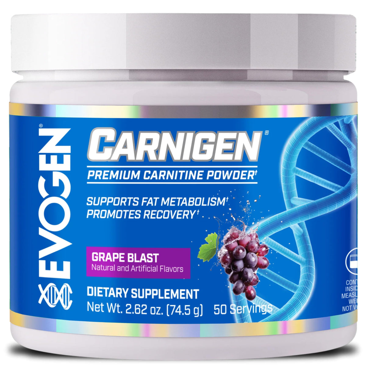 Evogen Carnigen, polvo de carnitina, apoyo al metabolismo de grasas para entrenos
