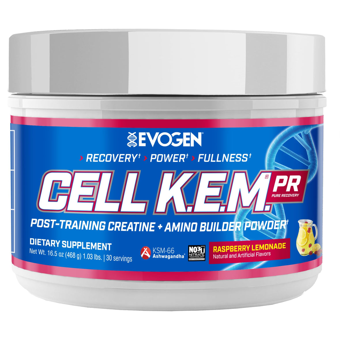 Evogen Cell K.E.M. PR V.2 polvo sabor Limón Frambuesa para recuperación muscular