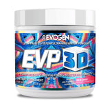 Evogen EVP 3D, botella frontal, ideal para entrenamientos intensos sin cafeína.