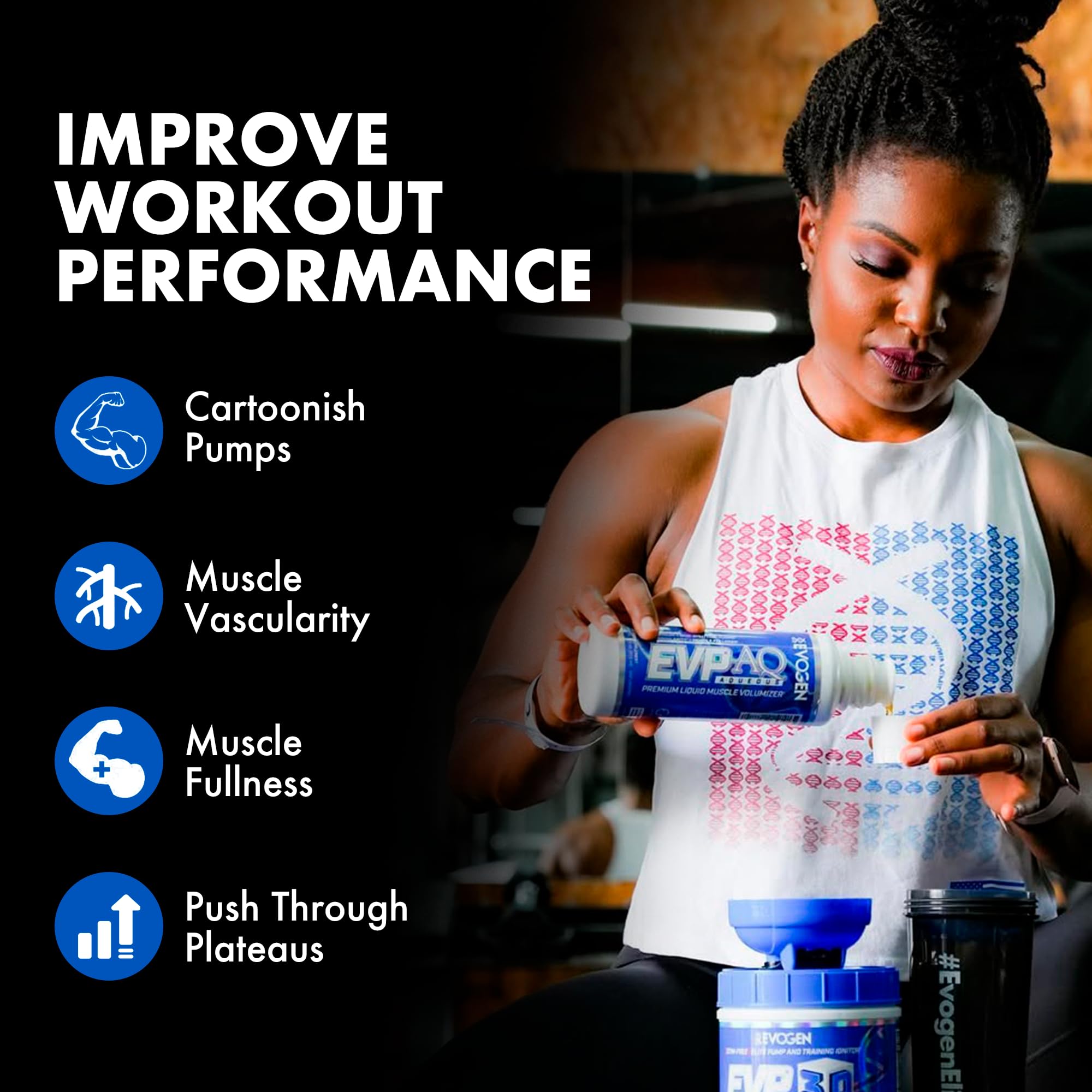 Evogen EVP-AQ: persona entrenando en gimnasio aprovechando energía limpia