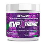 Evogen EVP Xtreme NO, lata de polvo ideal para entrenamientos intensos y bombeo.