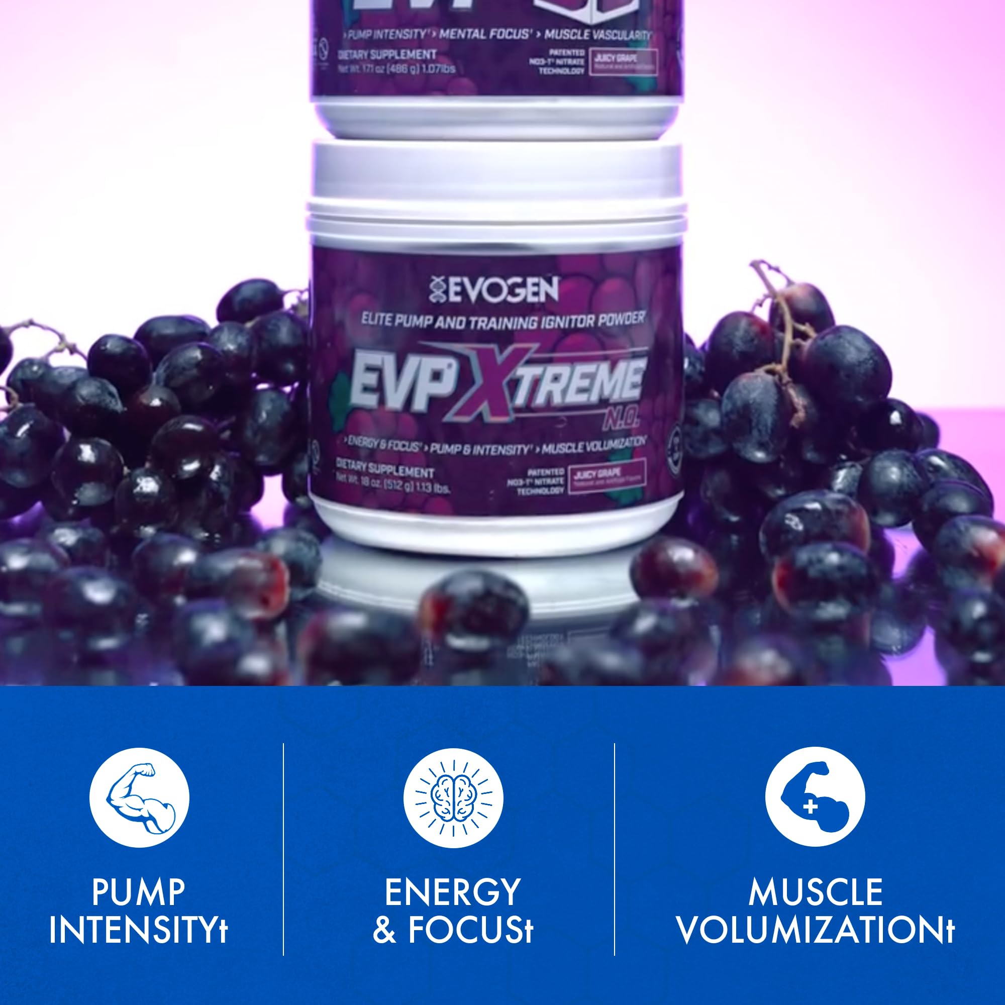 Evogen EVP Xtreme NO, polvo de agua de coco para volumen y rendimiento.