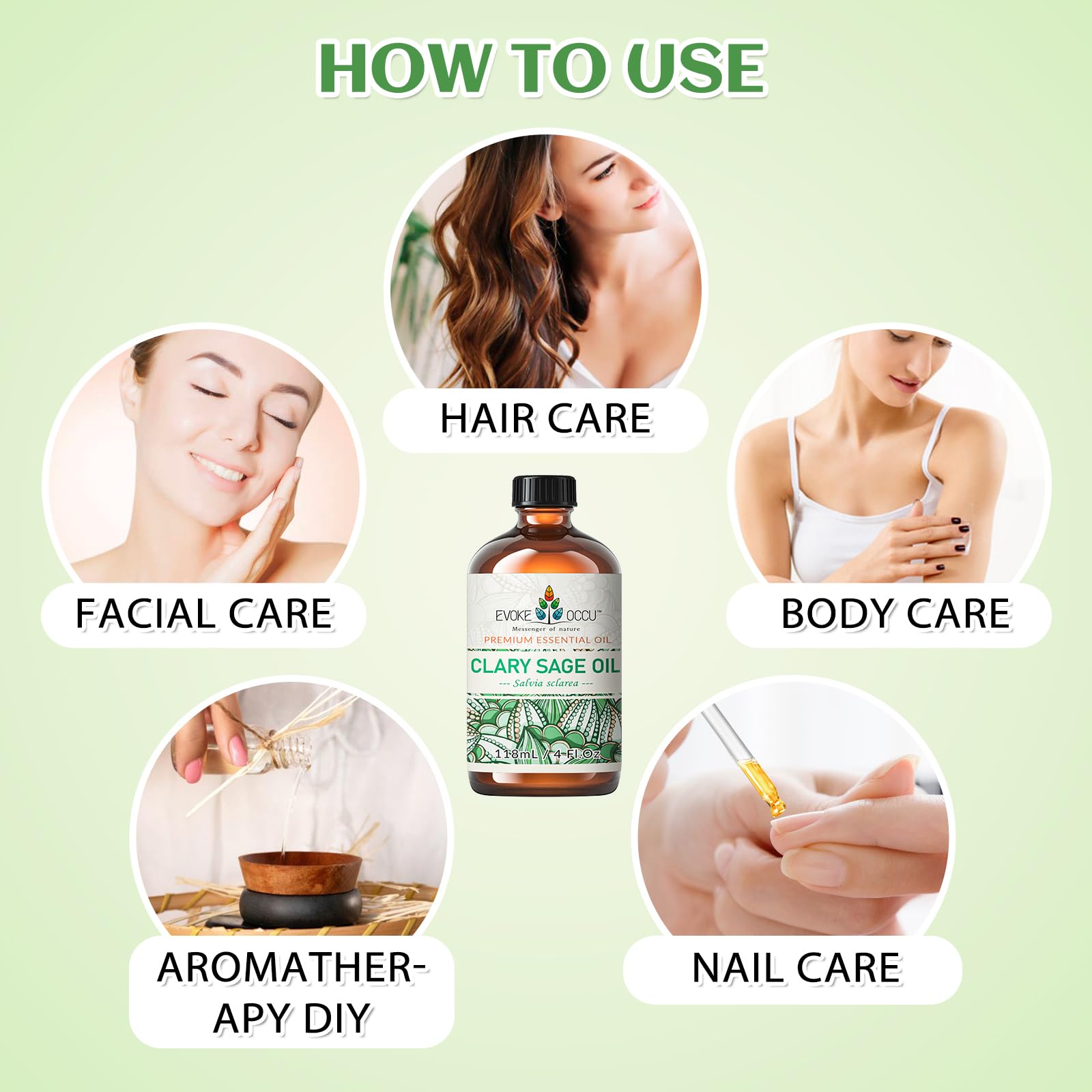 EVOKE OCCU Clary Sage: uso en piel con gotero para dilución en rutina diaria