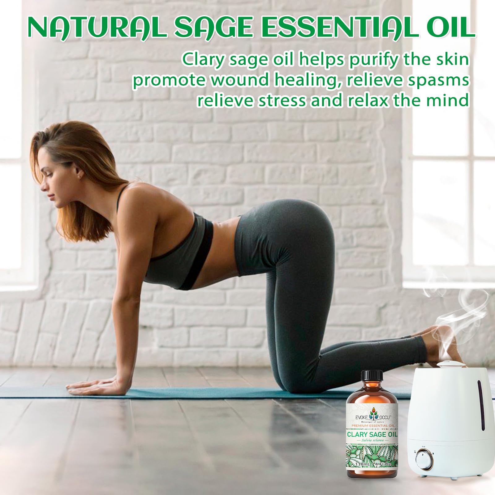 EVOKE OCCU Clary Sage: difusor aromático muestra el aroma fresco y herbal