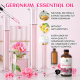 Aceite puro de geranio para masaje suave de piel.