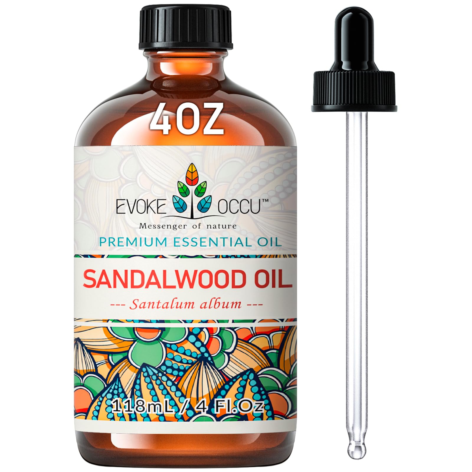 EVOKE OCCU Sandalwood: botella-ámbar para aroma suave y uso aromático