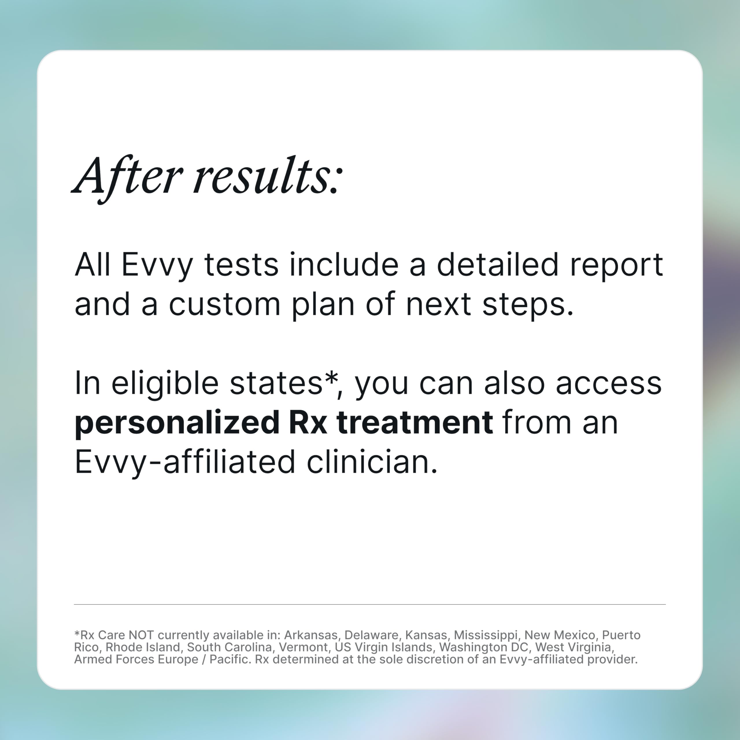 Evvy informe privado disponible en portal seguro para revisión personal