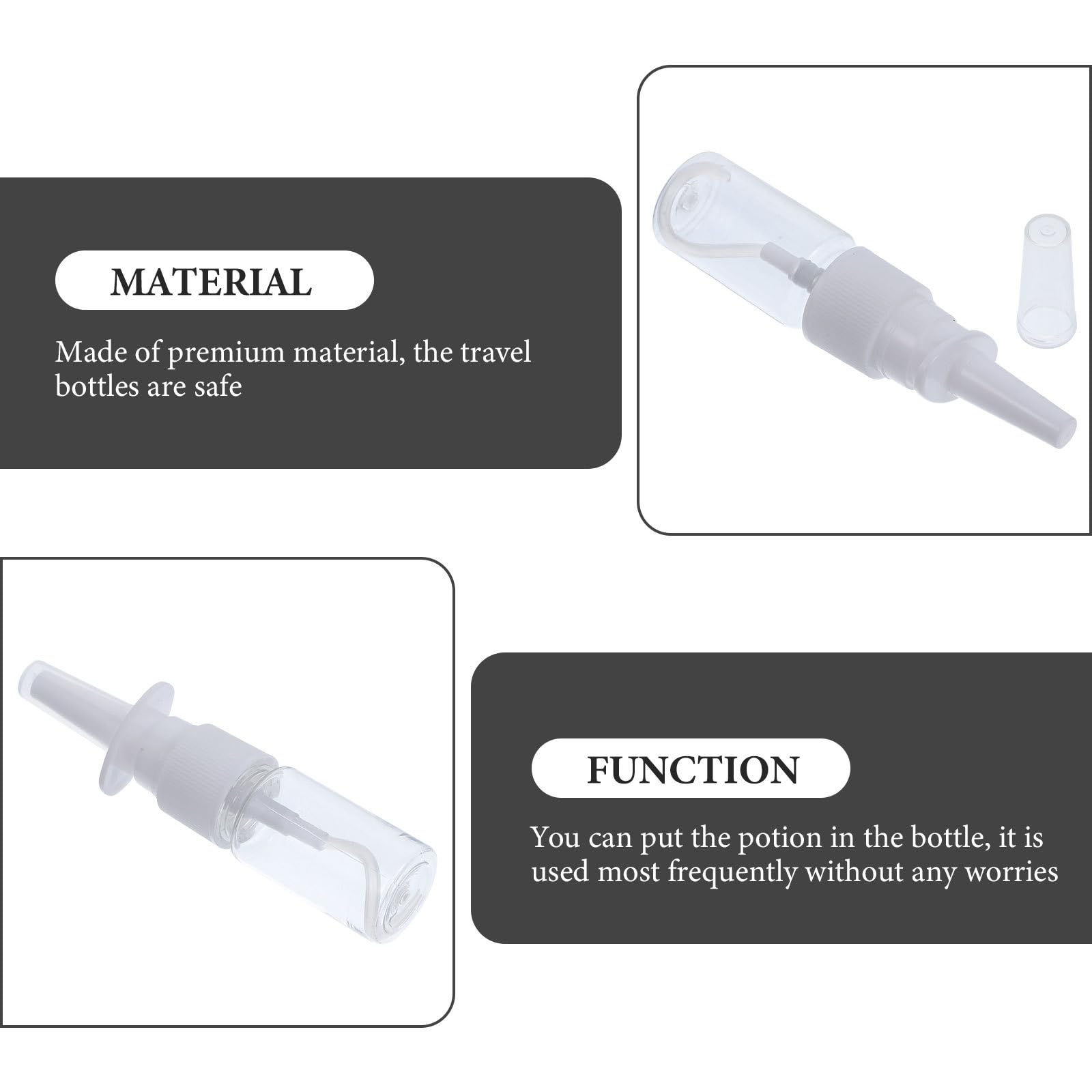 EXCEART pieza de set nasal, 10 ml, fácil de transportar.