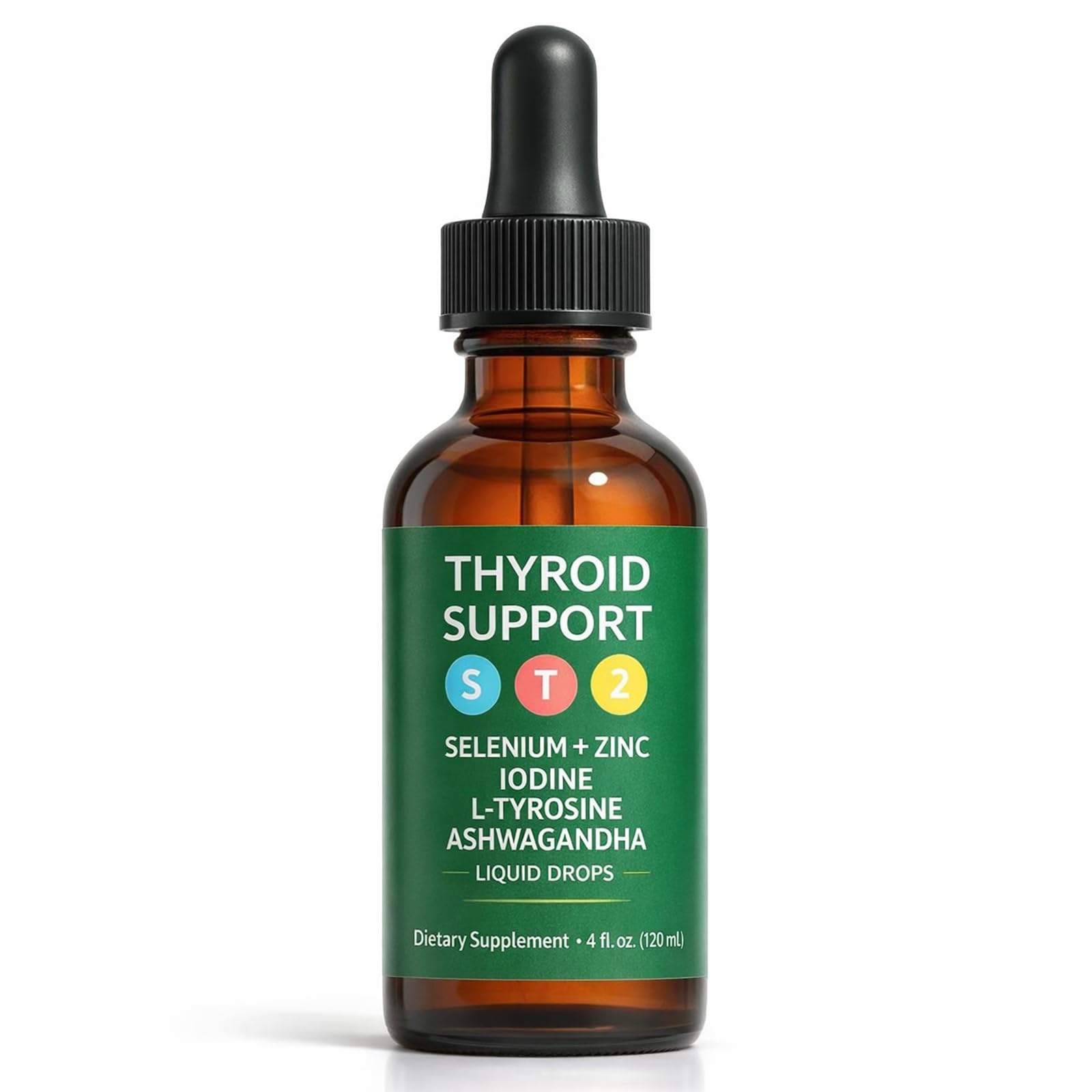 EXISHRED Kindled Thyroid Support Drops en botella lista para uso diario.