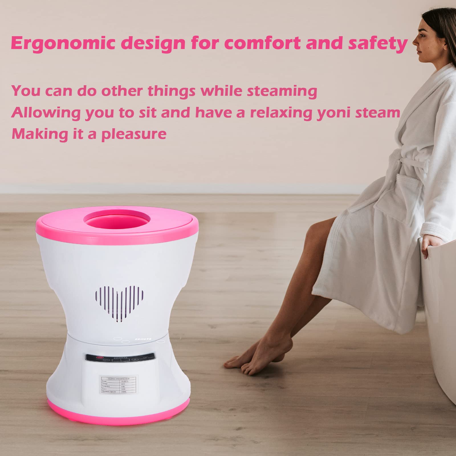 Kit EXJIOTA para vapor Yoni en casa, privacidad y conveniencia.