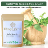 Aroma distintivo del Tulsi Exotic Veda para tés y batidos.