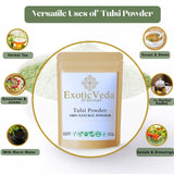 Textura fina de Tulsi Exotic Veda que se integra fácilmente.