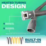 Expanza AirSense 11: tubo calefactable que favorece flujo cálido y reduce condensación.