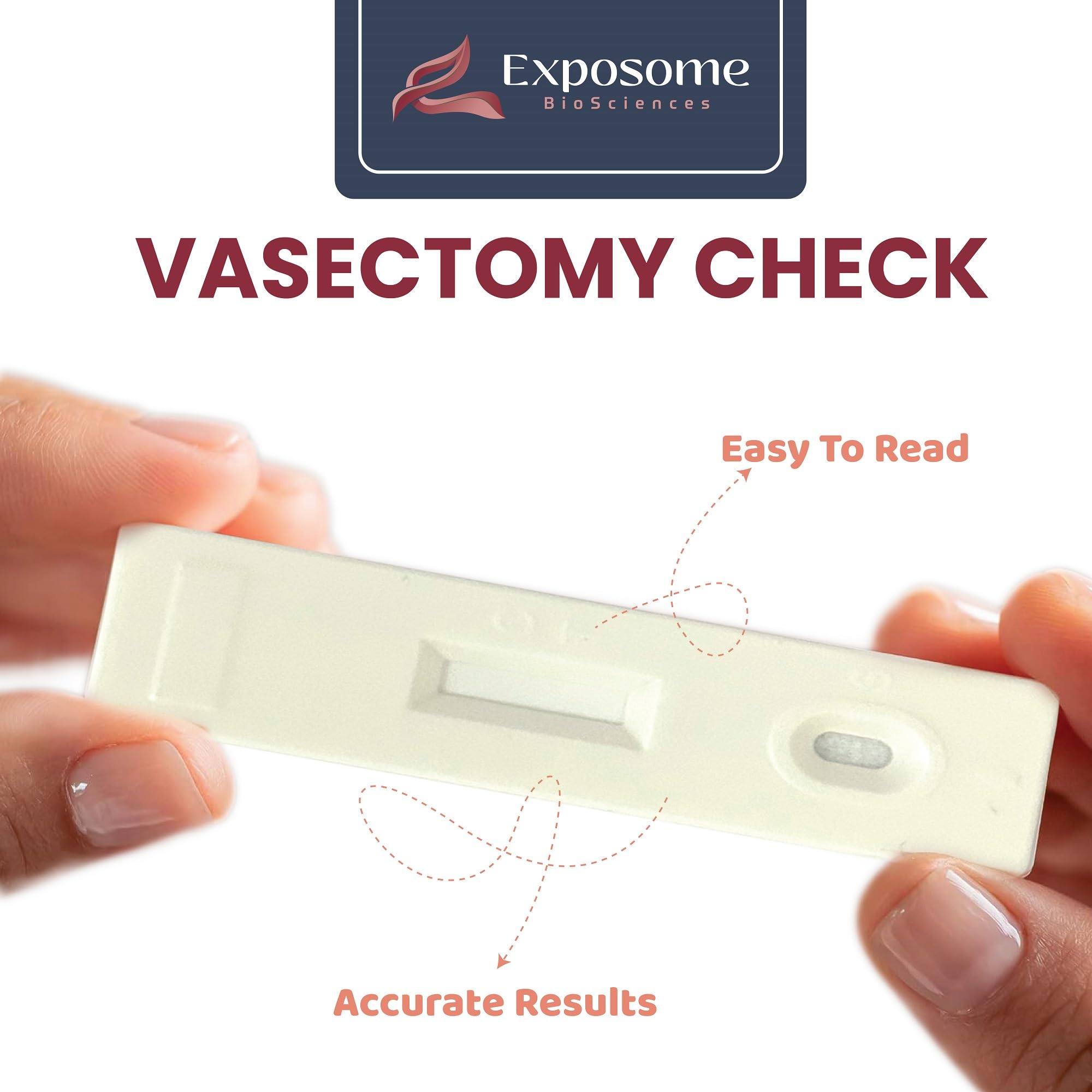 Exposome BioSciences kit vasectomía: tiras para lectura rápida