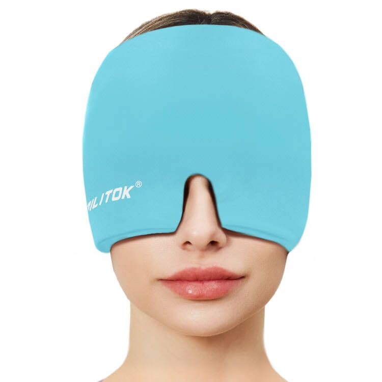 EXQUISLIFE Gorro 360° para alivio de migraña y enfriamiento.