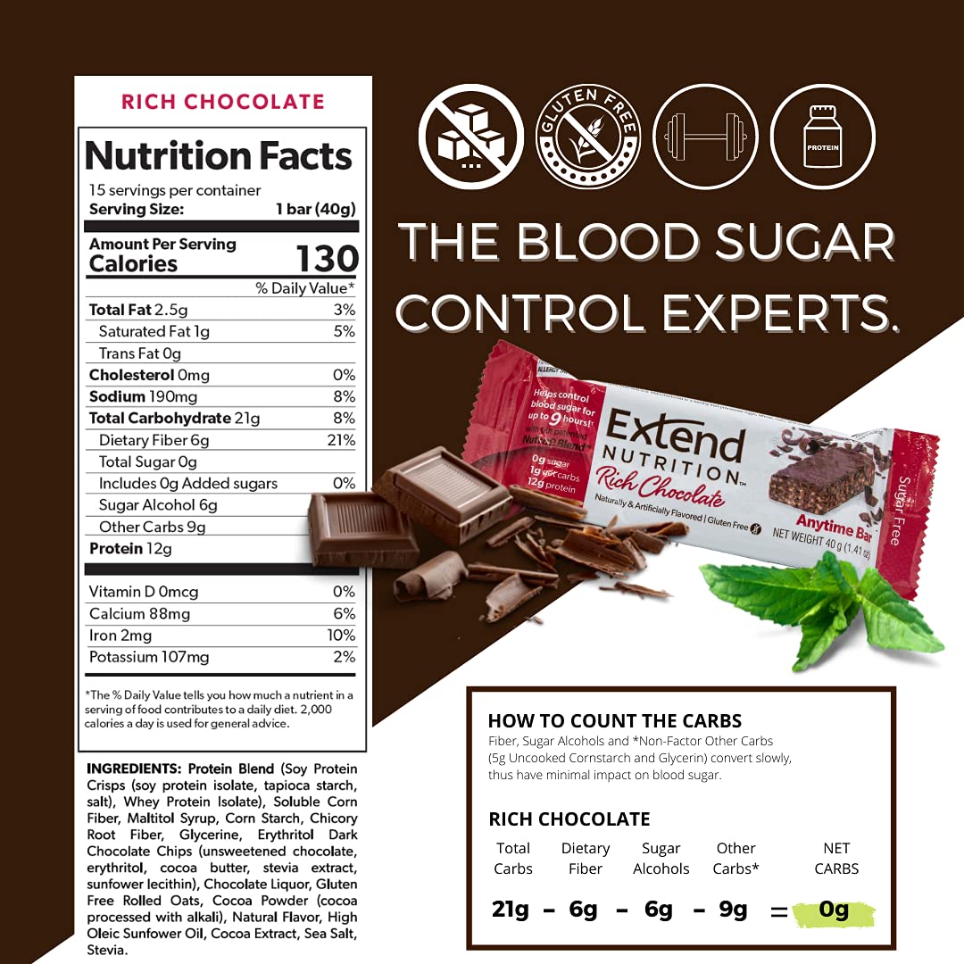 Extend Bar barra proteina en mano, snack para energía sostenida.