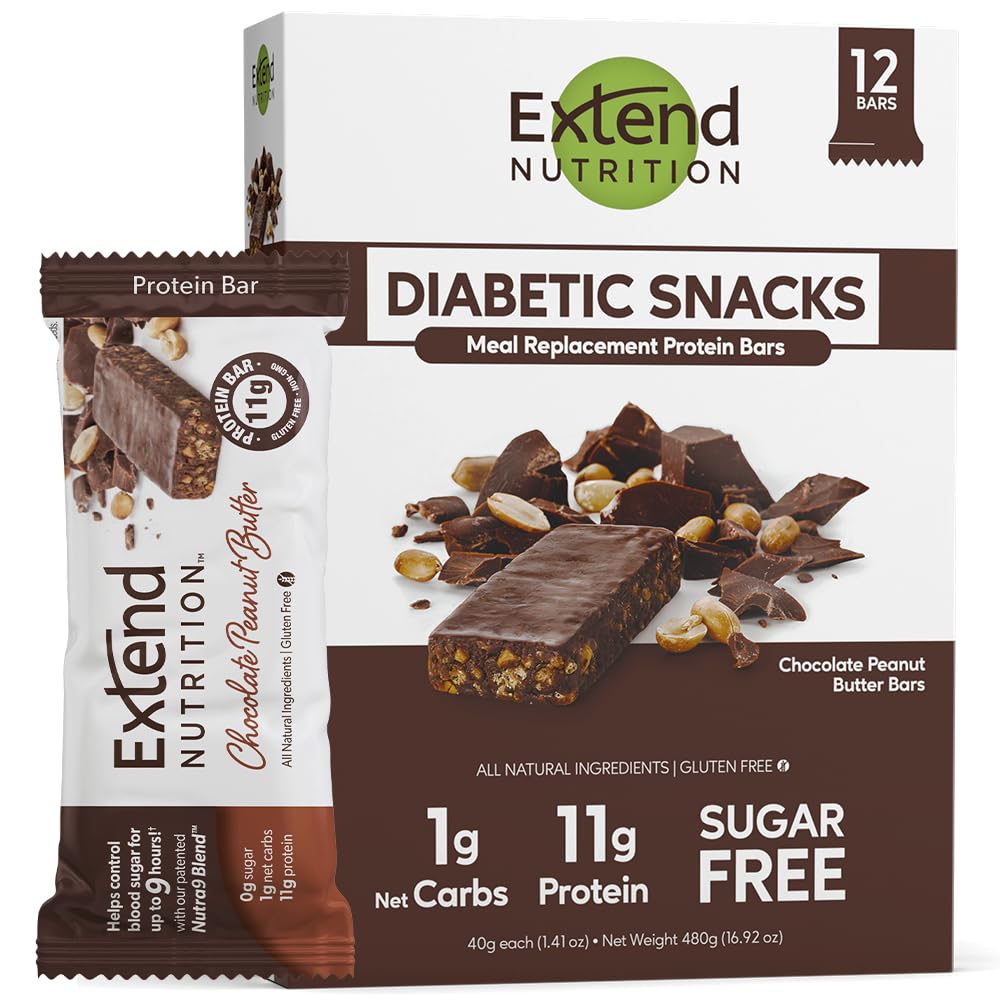 Extend Bar barra sin azúcar de chocolate y cacahuete para energía sostenida.