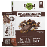 Extend Bar barra sin azúcar de chocolate y cacahuete para energía sostenida.